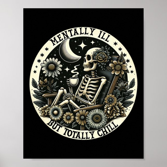 Poster Mentalmente Doente, Mas Totalmente Enchendo O Esqu (Frente)
