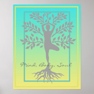 Poster Mente, corpo, meditação de alma