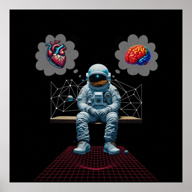 Poster Mente Cósmica vs Astronauta do Coração (Frente)