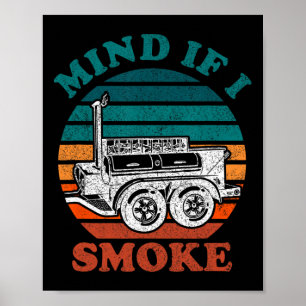 Poster Mente-Se Se Fumar Churrasco Engraçado Fumar Carne