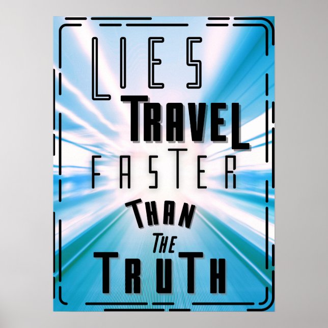 Poster Mentira Viagem mais rápido que a verdade (Frente)