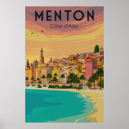 Poster Menton, Cote d'Azur