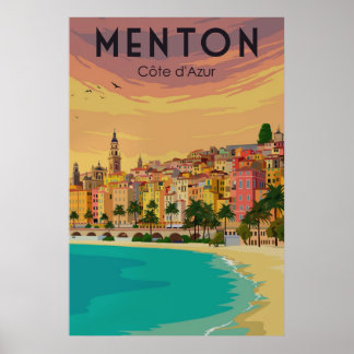 Poster Menton, Cote d'Azur