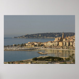 Póster Menton, Cote d'Azur, França.