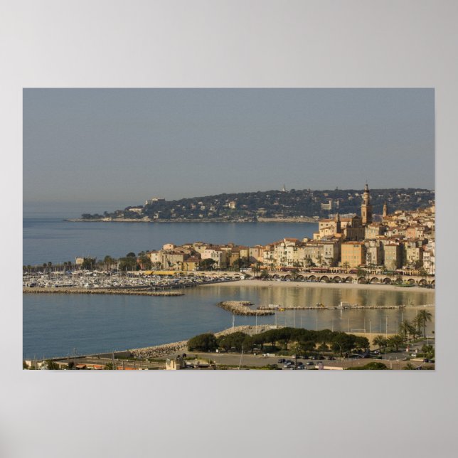 Póster Menton, Cote d'Azur, França. (Frente)