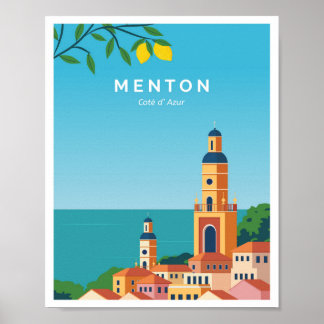 Poster Menton França Cote dAzur