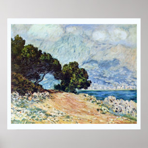 Poster Menton Seen do Boné Martin por Claude Monet