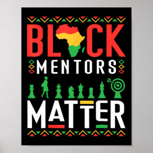 Poster Mentores do Mês da História Negra Problema Afro-Am