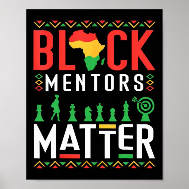 Poster Mentores do Mês da História Negra Problema Afro-Am (Frente)