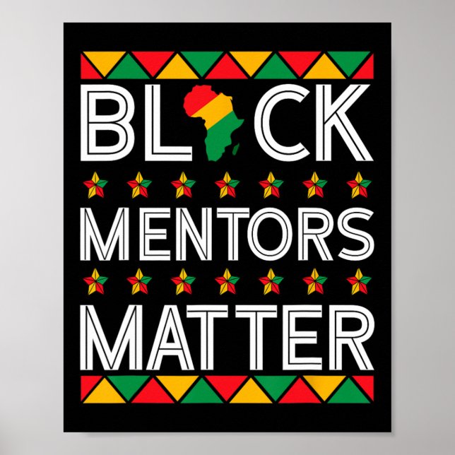 Poster Mentores do Mês da História Negra Problema Afro-Am (Frente)