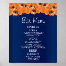 Menu bar - Belo Rosa laranja e Marinho azul