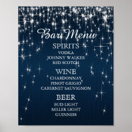 Poster Menu bar - Casamento Charming Star Struck
