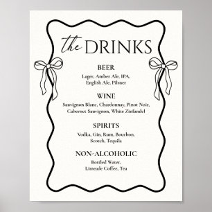 Poster Menu Bar do Chá de panela Casando Black Shes