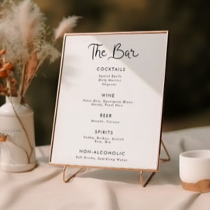 Poster Menu Bar Manuscrito Whimsical