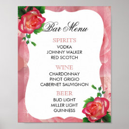Poster Menu bar - Rosa de poeira vitoriana