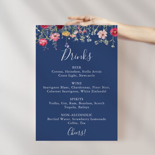 Poster Menu Boho Multicolor Wildflower (Criador carregado)