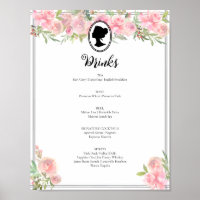 Menu Cocktail, Chá de panela Floral Rosa,