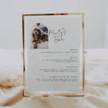 Menu de Bar de Pet das Bebidas de Assinatura