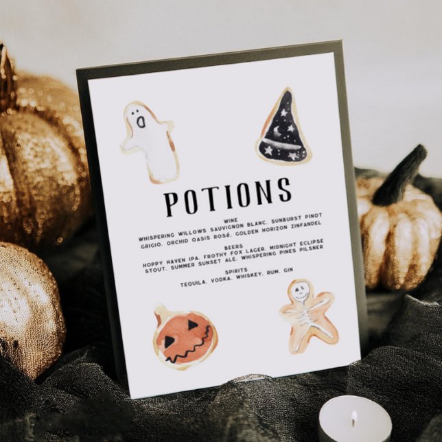 Poster Menu de Bar do Halloween Party (Criador carregado)
