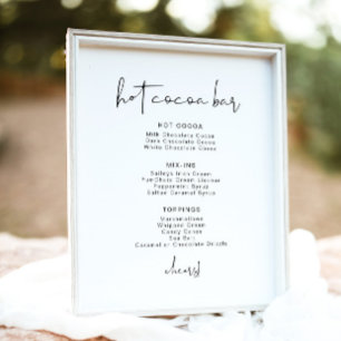 Poster Menu de Bar Mínimo de Cacau Quente ADELLA Edgy