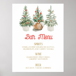 Poster MENU DE BAR Natal pinheiros