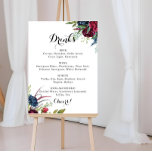 Poster Menu de Bebidas Florais de Casamento do Boho do So<br><div class="desc">Este cartaz de cardápio de bebidas florais de boho de luxo é perfeito para um casamento rústico. A design apresenta rosa multicor e flores de pénia com folhagem verde,  inspiradora beleza natural.</div>