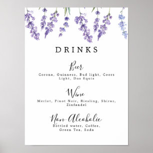 Poster Menu de Lavanda do País