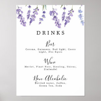 Poster Menu de Lavanda do País