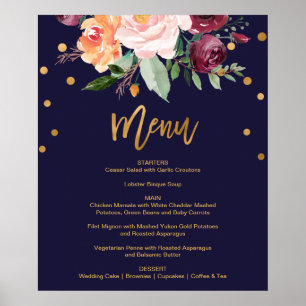 Poster Menu Janto Floral do outono