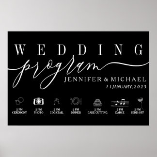 Poster Menu Linha do tempo de ícones personalizados do Pr