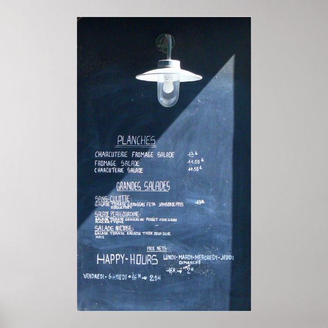 Poster Menu Paris (Frente)