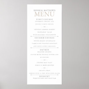 Poster Menu Perfeitamente Pálido de 4" x 9"