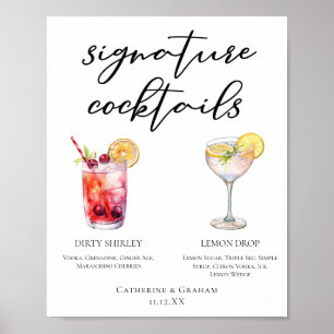 Poster Menu Suspenso de Assinatura Dirley Shirley Lemon