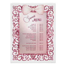 Póster Menu Vintage Glitter Frame Pink Arco Services