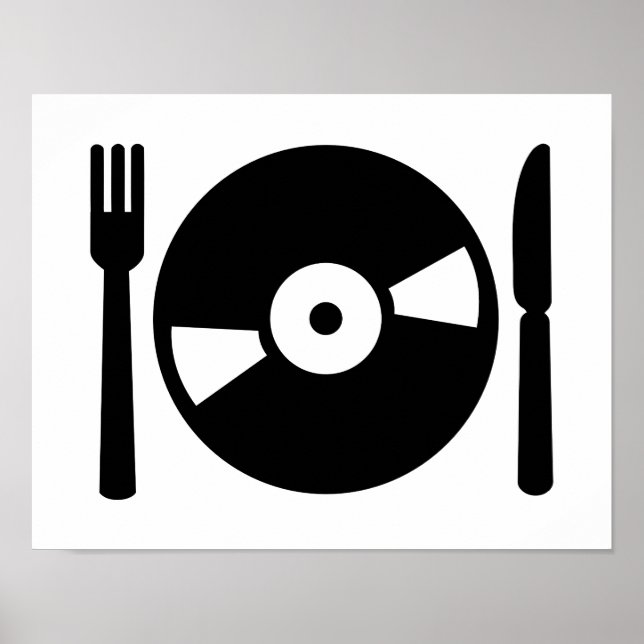 Póster Menu Vinyl DJ (Frente)