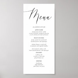 Poster Menus de Casamento Russo da Caligrafia Simples Dig