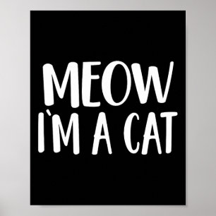 Poster Meow, sou um gato - Figurino de Halloween
