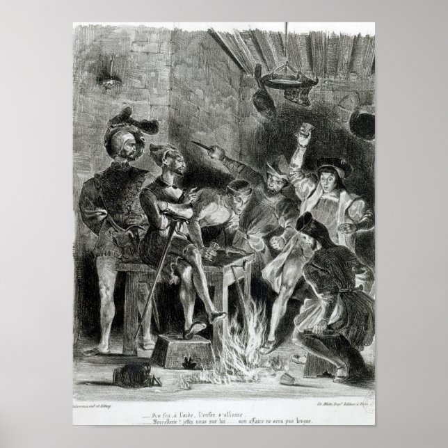 Poster Mephistopheles e Companheiros de Bebendo (Frente)