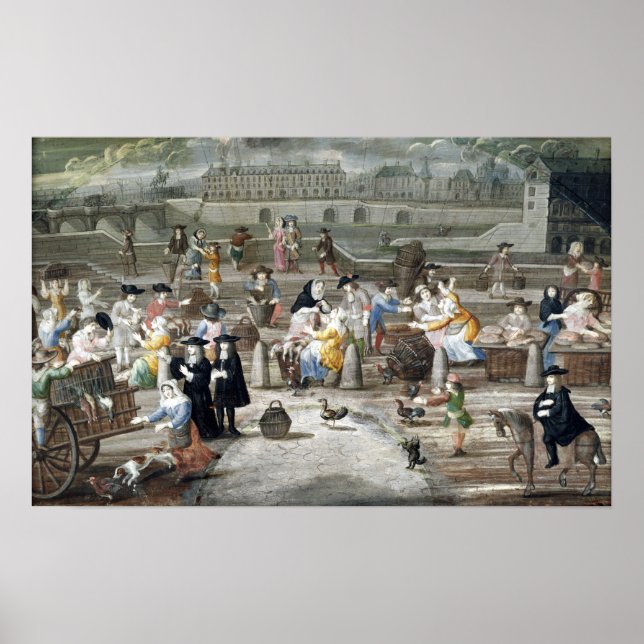 Póster Mercado avícola da Quai des Grands Augustins (Frente)