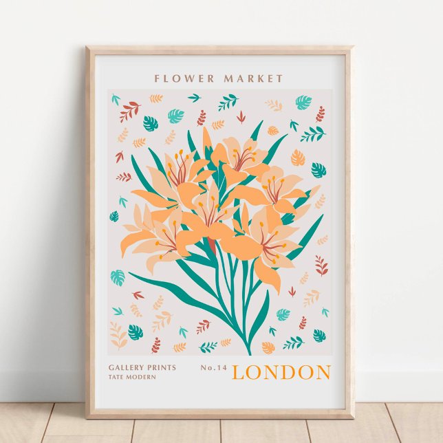 Poster Mercado Botânico de Flores de Londres (Criador carregado)