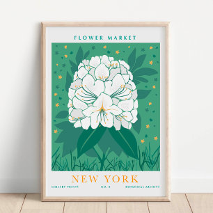 Poster Mercado Botânico de Flores de Nova York
