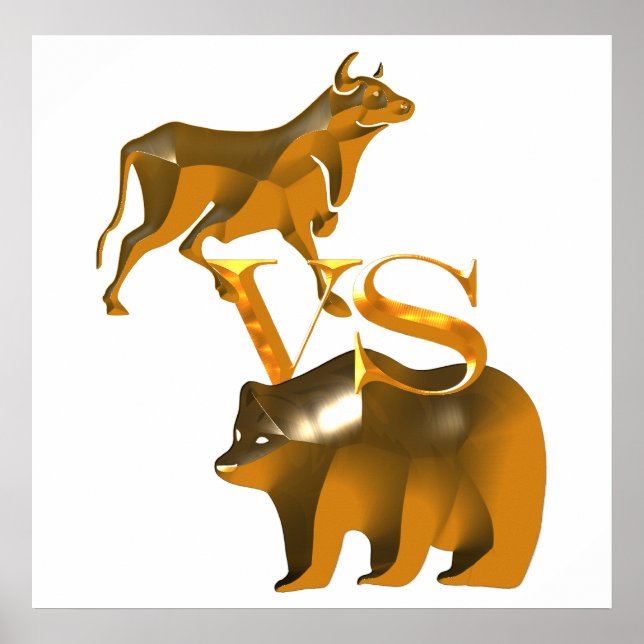 Poster Mercado Bull Vs Bear (Frente)