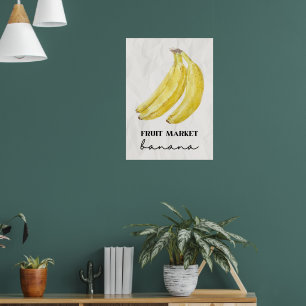 Poster Mercado da fruta de bananas