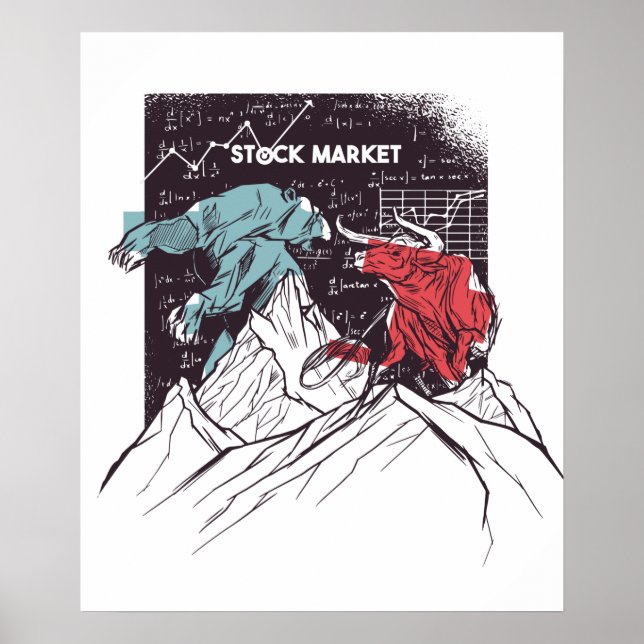 Poster Mercado de ações: Bull, Bear Trading (Frente)