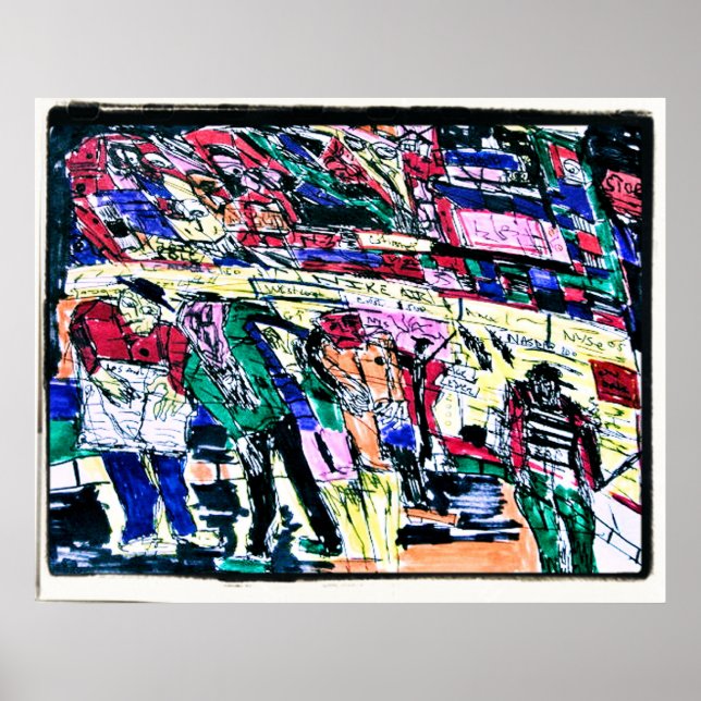 Póster mercado de ações monstros (Frente)