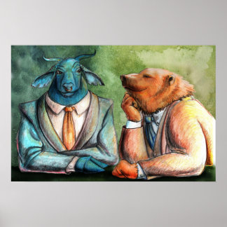 Póster Mercado de ações por Portia Rua. Luke