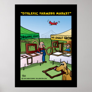 Poster "Mercado de agricultores disléxicos"