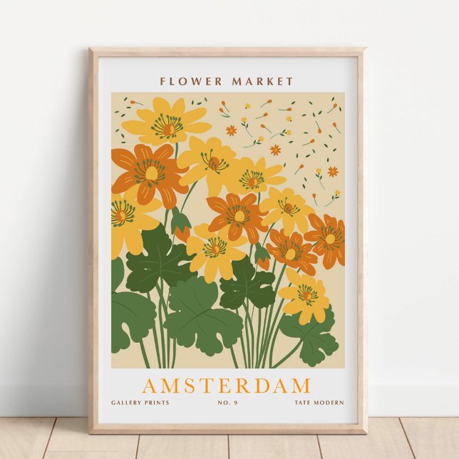Poster Mercado de Flores Botânico de Amsterdã (Criador carregado)