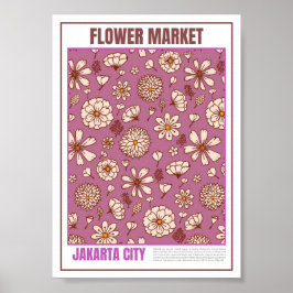 Poster Mercado de Flores do Sudeste Asiático Jacarta
