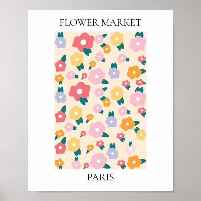 Poster Mercado de Flores Editável Paris (Frente)